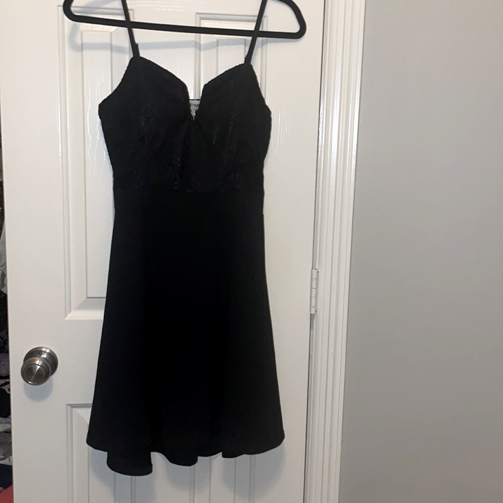 Large black with lace on back and front on top only